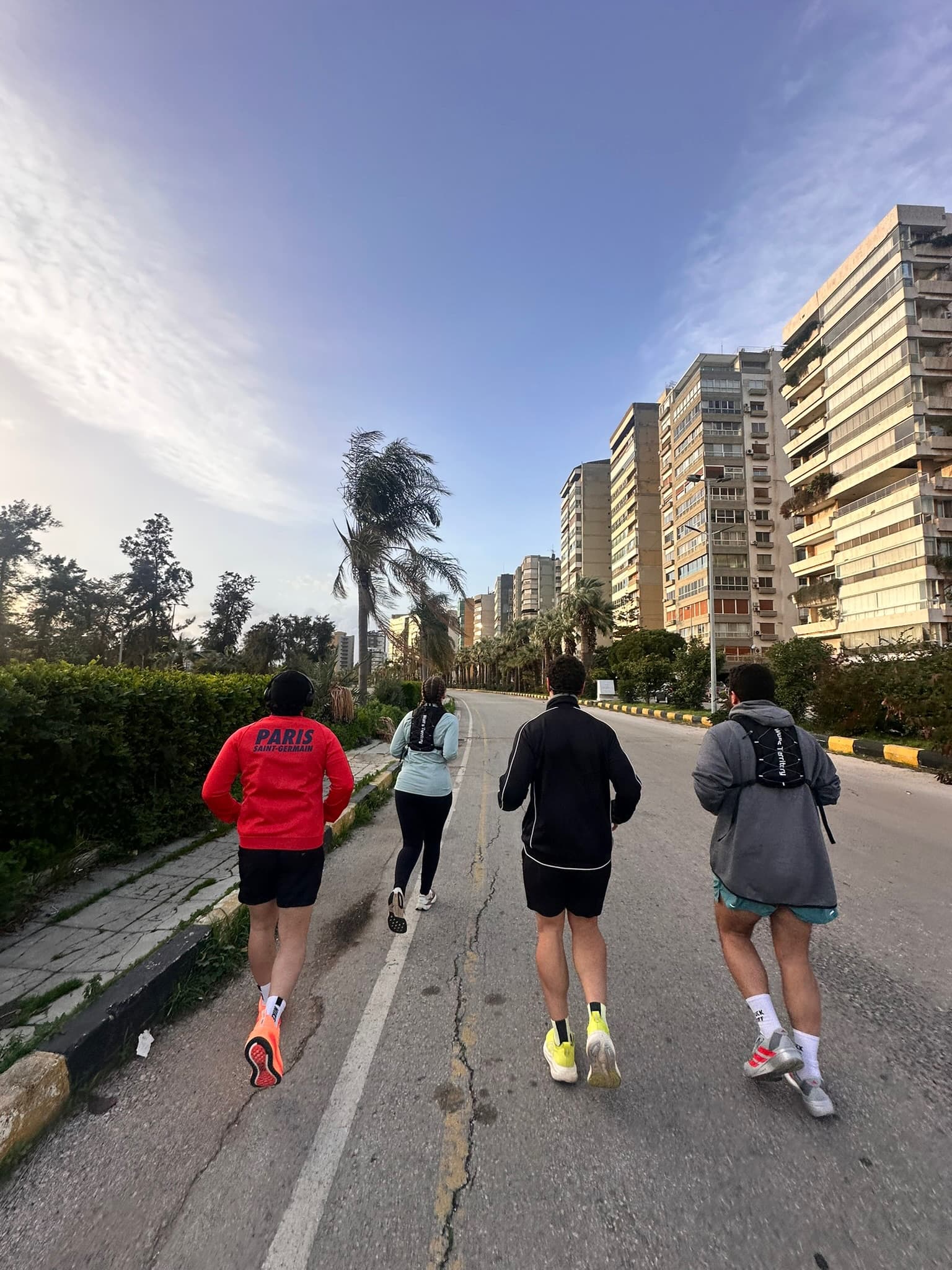 Runners at Maarad in Tripoli